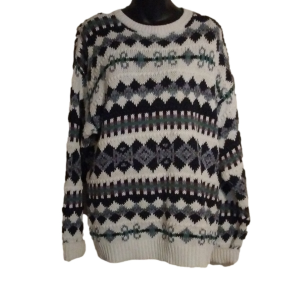 Gulf Traders size XL  Men's? Sweater. Beautiful retro patterns and colors.